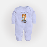 Personalized Infant Full Body Suit My Daddy Is Awesome - BABY BLUE - New Born (Chest 7.5")