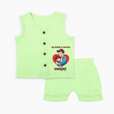 Personalized My Daddy Is Awesome White JABLA – Custom Name Father’s Day Gift