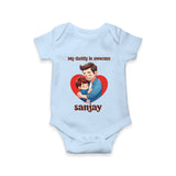 Personalized My Daddy Is Awesome White Romper – Custom Name Father’s Day Gift