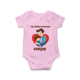 Personalized My Daddy Is Awesome White Romper – Custom Name Father’s Day Gift