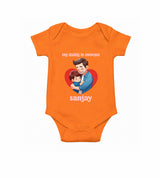 Personalized My Daddy Is Awesome White Romper – Custom Name Father’s Day Gift