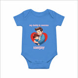 Personalized My Daddy Is Awesome White Romper – Custom Name Father’s Day Gift