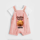 Cookie Lover Cute Foodie Dungaree - PEACH - 0 - 5 Months Old (Chest 18")