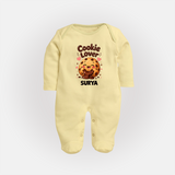 Cookie Lover Cute Foodie Full body suit - PASTEL YELLOW - New Born (Chest 7.5")