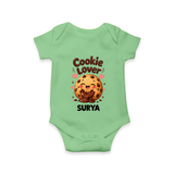Cookie Lover Cute Foodie Romper - GREEN - New Born (Chest 14")
