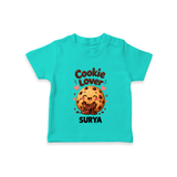 Cookie Lover Cute Foodie Tshirt - TEAL - 0-5 Months Old (Chest 17")