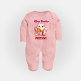 Mini Foodie Cat Lover Full body suit - BABY PINK - New Born (Chest 7.5")
