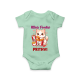 Mini Foodie Cat Lover Romper - MINT GREEN - New Born (Chest 14")