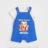Mini Foodie Cat Lover Dungaree - COBALT BLUE - 0 - 5 Months Old (Chest 18")