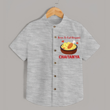 Born To Eat Biryani Shirt - GREY - 0 - 6 Months Old (Chest 23")