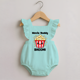 Movie Buddy Popcorn Romper Frock - MINT GREEN - 0 - 3 Months Old (Chest 19")