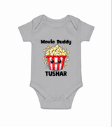 Movie Buddy Popcorn Romper - GREY - New Born (Chest 14")