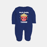 Movie Buddy Popcorn Full body suit - NAVY BLUE - New Born (Chest 7.5")