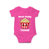 Movie Buddy Popcorn Romper - HOT PINK - New Born (Chest 14")
