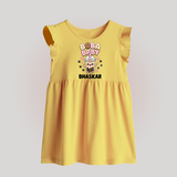 Boba Baby Drink Lover Baby Frock - PASTEL YELLOW - 0 - 3 Months Old (Chest 17")
