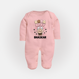 Boba Baby Drink Lover Full body suit - BABY PINK - New Born (Chest 7.5")