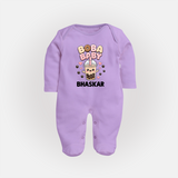 Boba Baby Drink Lover Full body suit - LILAC - New Born (Chest 7.5")