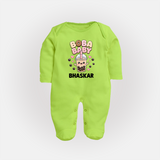 Boba Baby Drink Lover Full body suit - LIME GREEN - New Born (Chest 7.5")