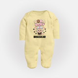 Boba Baby Drink Lover Full body suit - PASTEL YELLOW - New Born (Chest 7.5")
