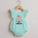 Boba Baby Drink Lover Romper Frock - MINT GREEN - 0 - 3 Months Old (Chest 19")