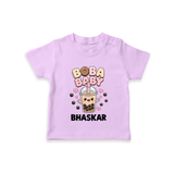 Boba Baby Drink Lover Tshirt - LILAC - 0-5 Months Old (Chest 17")