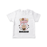 Boba Baby Drink Lover Tshirt - WHITE - 0-5 Months Old (Chest 17")