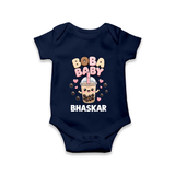 Boba Baby Drink Lover Romper - NAVY BLUE - New Born (Chest 14")