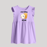 Just Idling South Indian Food Baby Frock - LILAC - 0 - 3 Months Old (Chest 17")