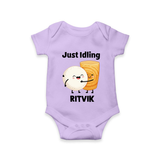 Just Idling South Indian Food Romper - LILAC - New Born (Chest 14")