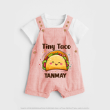 Tiny Taco Foodie Dungaree - PEACH - 0 - 5 Months Old (Chest 18")