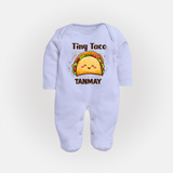 Tiny Taco Foodie Full body suit - BABY BLUE - New Born (Chest 7.5")