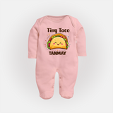 Tiny Taco Foodie Full body suit - BABY PINK - New Born (Chest 7.5")