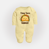 Tiny Taco Foodie Full body suit - PASTEL YELLOW - New Born (Chest 7.5")