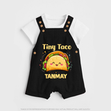 Tiny Taco Foodie Dungaree - BLACK - 0 - 5 Months Old (Chest 18")