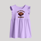 Baby Brownie Dessert Lover Baby Frock - LILAC - 0 - 3 Months Old (Chest 17")