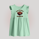 Baby Brownie Dessert Lover Baby Frock - MINT GREEN - 0 - 3 Months Old (Chest 17")