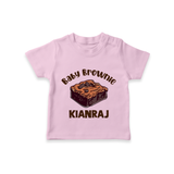 Baby Brownie Dessert Lover Tshirt - BABY PINK - 0-5 Months Old (Chest 17")