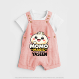Momo Magic Dumpling Lover Dungaree - PEACH - 0 - 5 Months Old (Chest 18")