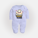 Momo Magic Dumpling Lover Full body suit - BABY BLUE - New Born (Chest 7.5")