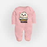 Momo Magic Dumpling Lover Full body suit - BABY PINK - New Born (Chest 7.5")