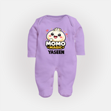 Momo Magic Dumpling Lover Full body suit - LILAC - New Born (Chest 7.5")