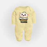 Momo Magic Dumpling Lover Full body suit - PASTEL YELLOW - New Born (Chest 7.5")