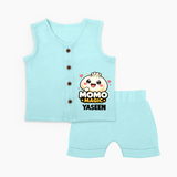 Momo Magic Dumpling Lover Jabla Set - BABY BLUE - 0 - 3 Months Old (Chest 9.8")