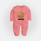 Pani Puri Party Foodie Full body suit - PEACH - New Born (Chest 7.5")