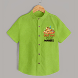 Pani Puri Party Foodie Shirt - LIME GREEN - 0 - 6 Months Old (Chest 23")