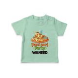Pani Puri Party Foodie Tshirt - MINT GREEN - 0-5 Months Old (Chest 17")
