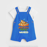 Pani Puri Party Foodie Dungaree - COBALT BLUE - 0 - 5 Months Old (Chest 18")