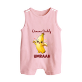 Banana Buddy Fruit Lover Button Romper - BABY PINK - New Born (Chest 18")