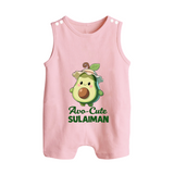 Avo-Cute Avocado Lover Button Romper - BABY PINK - New Born (Chest 18")