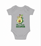 Avo-Cute Avocado Lover Romper - GREY - New Born (Chest 14")